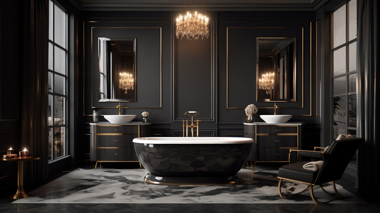Luxury bathroom with designer sanitaryware